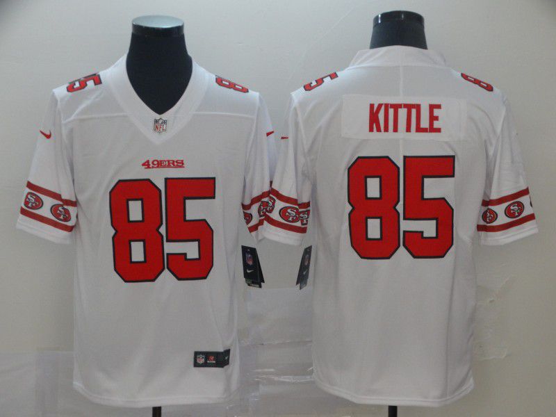 Men San Francisco 49ers #85 Kittle White team logo cool edition NFL Jerseys->san francisco 49ers->NFL Jersey